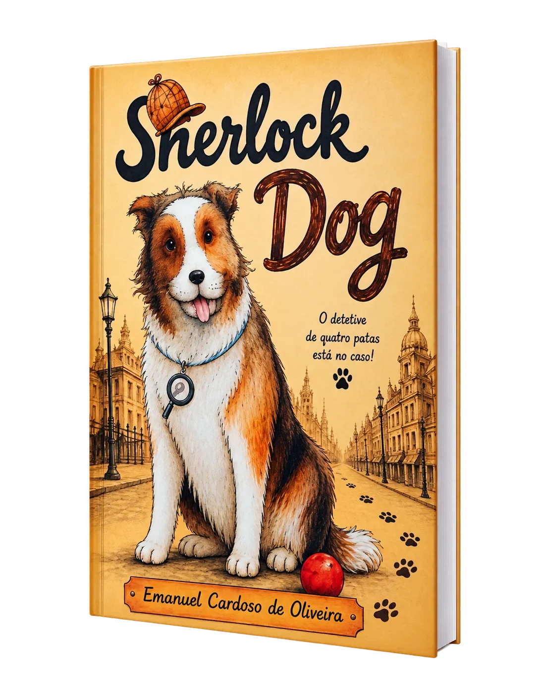 Capa de Sherlock Dog, em pé